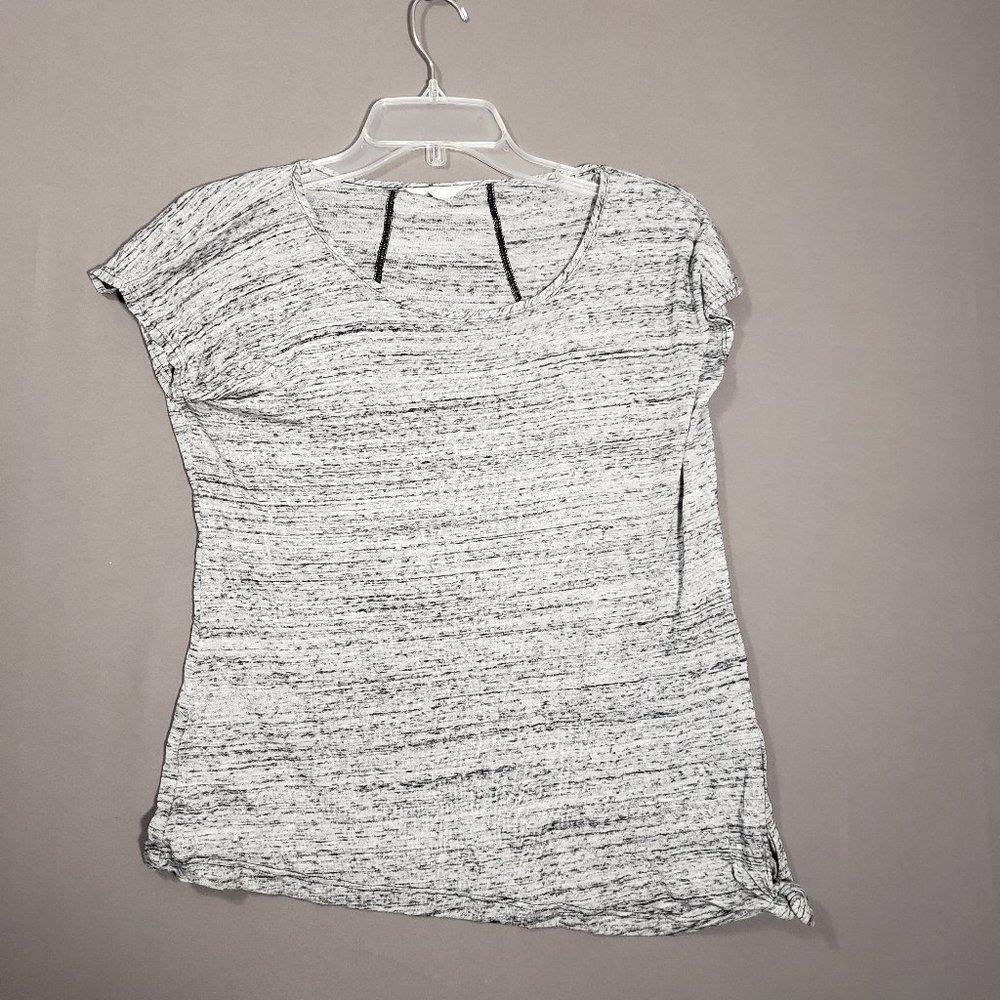 Athleta Heather Gray Burnout Sleeveless Tee Side knot Small